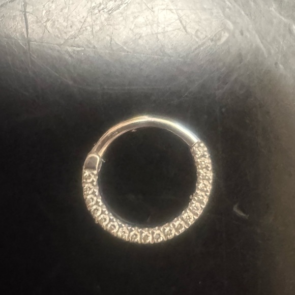 FINAL PRICE DROP! Maria tash 18k white gold 9.5mm diamond clicker. PRICE FIRM! - Picture 3 of 3